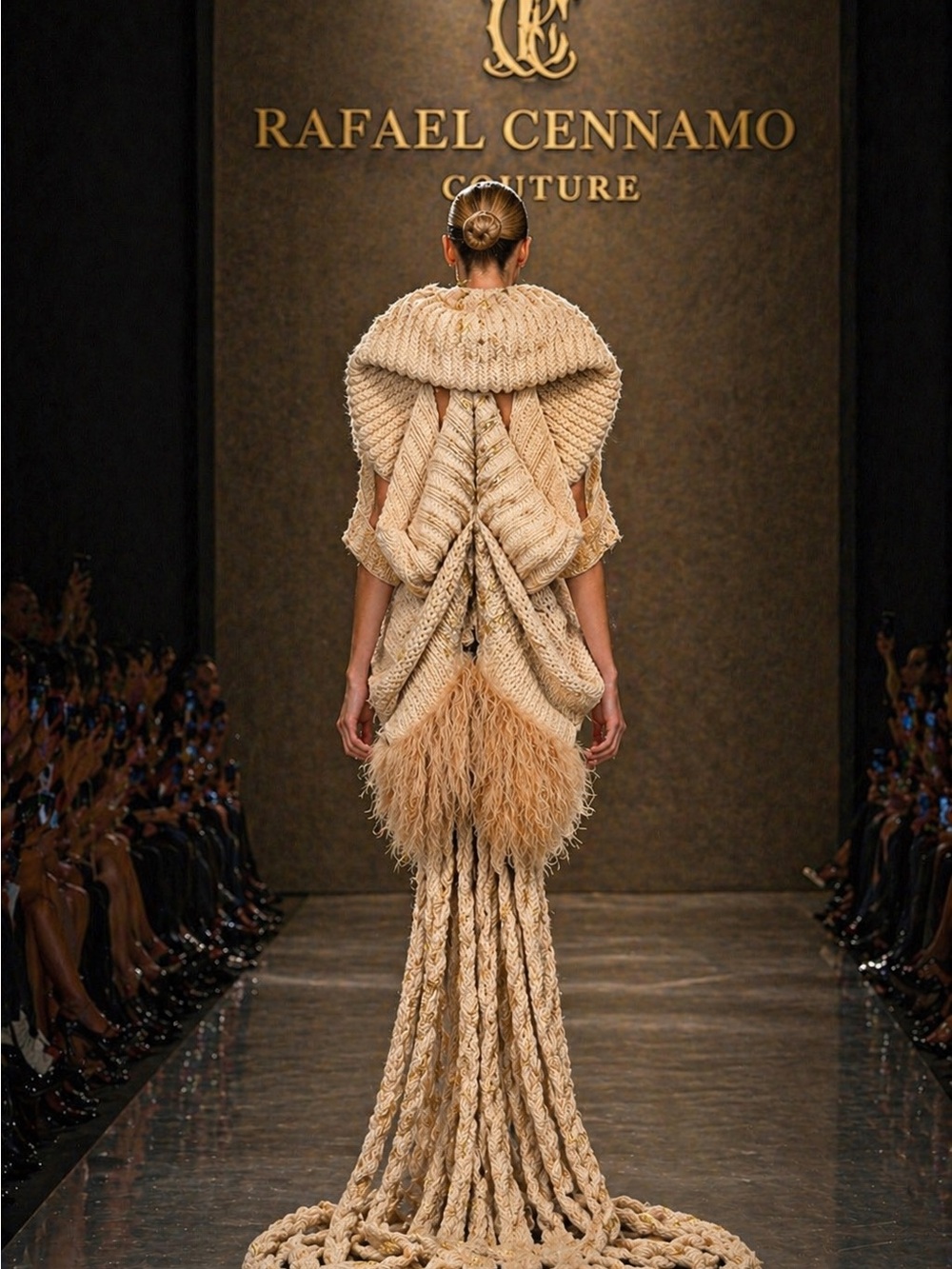 🚫SOLD RFAEL CENNAMO COUTURE — ONE-OF-A-KIND WEARABLE ART ✨ New York 2013 fashion - Picture 2 of 9